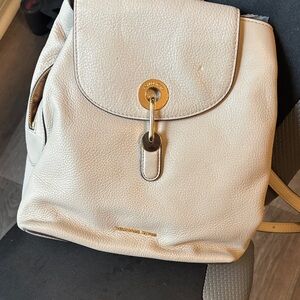 Michael Kors Off-White Leather Backpack